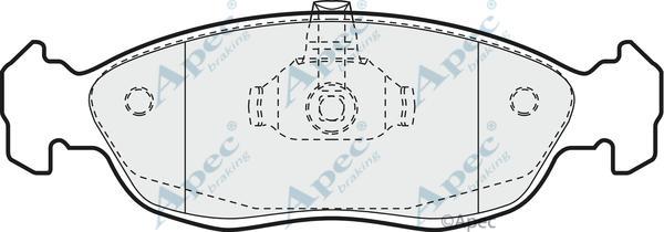 APEC PAD951 - Kit de plaquettes de frein, frein à disque cwaw.fr