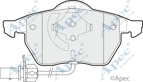 APEC PAD964 - Kit de plaquettes de frein, frein à disque cwaw.fr