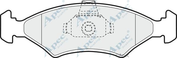 APEC PAD909 - Kit de plaquettes de frein, frein à disque cwaw.fr