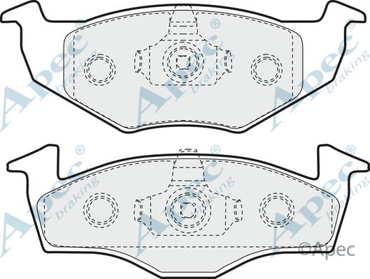 APEC PAD911 - Kit de plaquettes de frein, frein à disque cwaw.fr