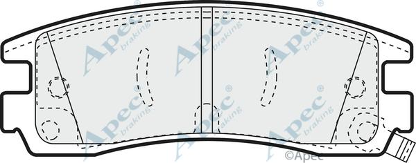 APEC PAD989 - Kit de plaquettes de frein, frein à disque cwaw.fr