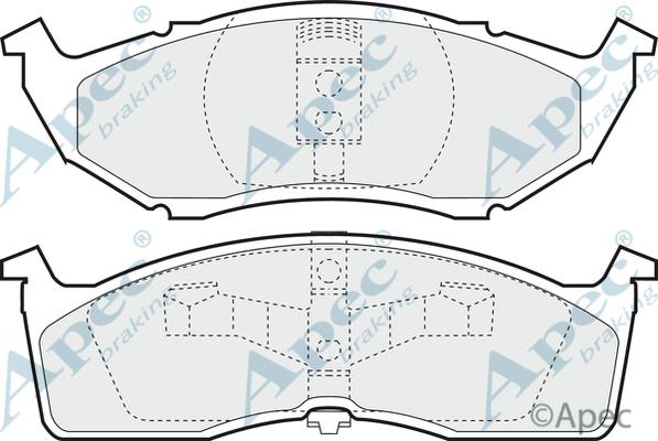 APEC PAD986 - Kit de plaquettes de frein, frein à disque cwaw.fr