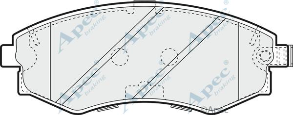 APEC PAD983 - Kit de plaquettes de frein, frein à disque cwaw.fr