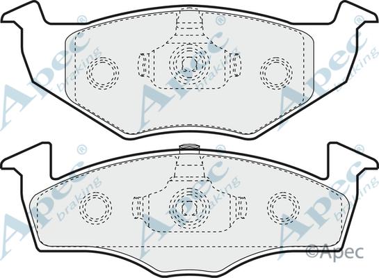 APEC PAD974 - Kit de plaquettes de frein, frein à disque cwaw.fr