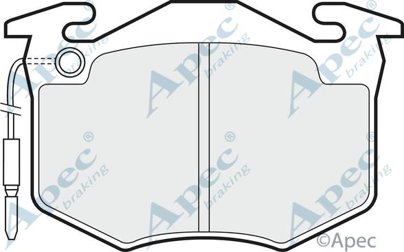 APEC PAD496 - Kit de plaquettes de frein, frein à disque cwaw.fr