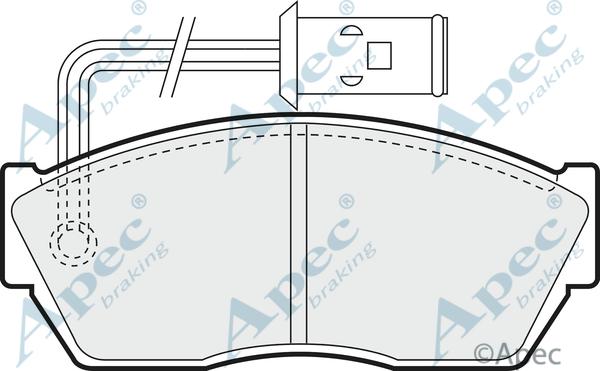 APEC PAD400 - Kit de plaquettes de frein, frein à disque cwaw.fr