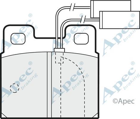 APEC PAD484 - Kit de plaquettes de frein, frein à disque cwaw.fr