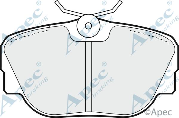 APEC PAD558 - Kit de plaquettes de frein, frein à disque cwaw.fr