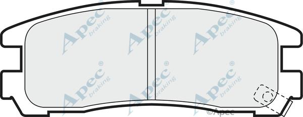 APEC PAD668 - Kit de plaquettes de frein, frein à disque cwaw.fr