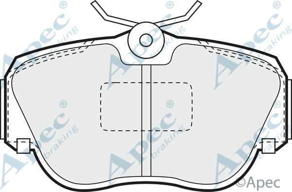 APEC PAD608 - Kit de plaquettes de frein, frein à disque cwaw.fr