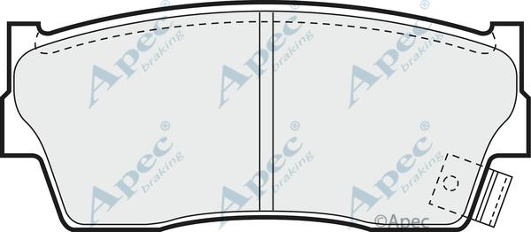 APEC PAD614 - Kit de plaquettes de frein, frein à disque cwaw.fr