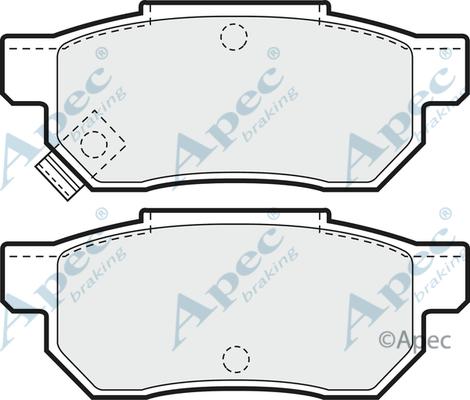 APEC PAD611 - Kit de plaquettes de frein, frein à disque cwaw.fr