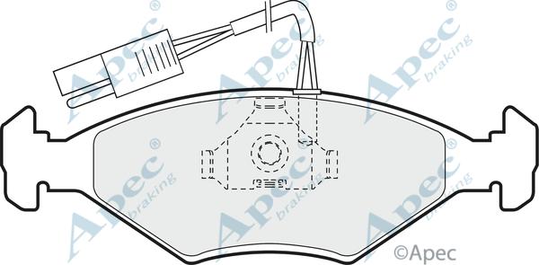 APEC PAD612 - Kit de plaquettes de frein, frein à disque cwaw.fr