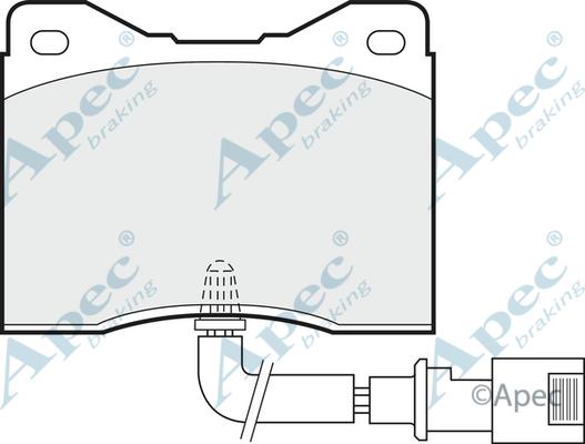 APEC PAD634 - Kit de plaquettes de frein, frein à disque cwaw.fr