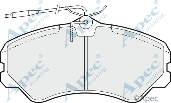 APEC PAD636 - Kit de plaquettes de frein, frein à disque cwaw.fr