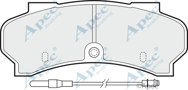 APEC PAD632 - Kit de plaquettes de frein, frein à disque cwaw.fr