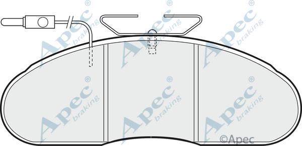 APEC PAD677 - Kit de plaquettes de frein, frein à disque cwaw.fr