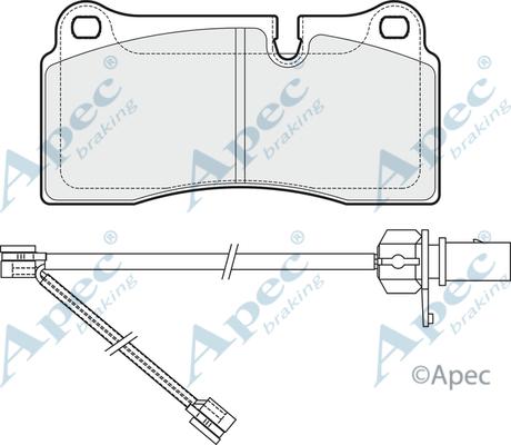 APEC PAD1996 - Kit de plaquettes de frein, frein à disque cwaw.fr