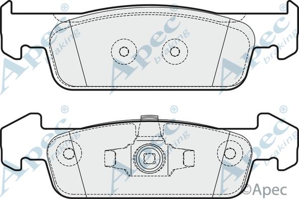 APEC PAD1945 - Kit de plaquettes de frein, frein à disque cwaw.fr