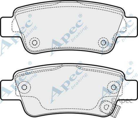 APEC PAD1940 - Kit de plaquettes de frein, frein à disque cwaw.fr