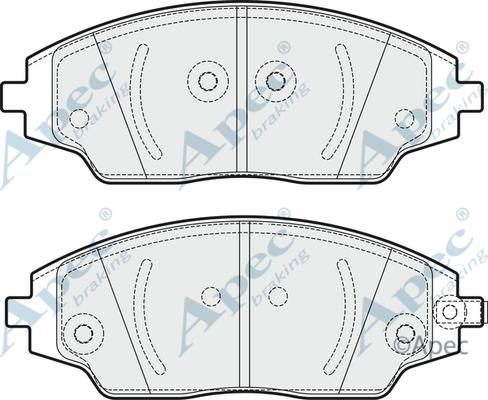 APEC PAD1941 - Kit de plaquettes de frein, frein à disque cwaw.fr