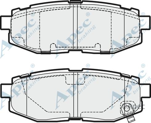 APEC PAD1954 - Kit de plaquettes de frein, frein à disque cwaw.fr