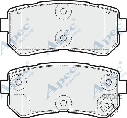 APEC PAD1955 - Kit de plaquettes de frein, frein à disque cwaw.fr