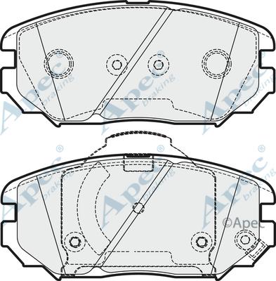 APEC PAD1956 - Kit de plaquettes de frein, frein à disque cwaw.fr