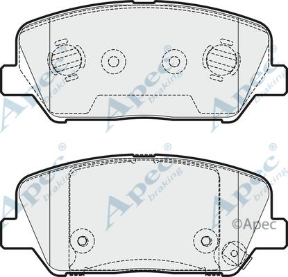 APEC PAD1953 - Kit de plaquettes de frein, frein à disque cwaw.fr