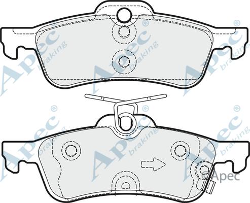 APEC PAD1966 - Kit de plaquettes de frein, frein à disque cwaw.fr