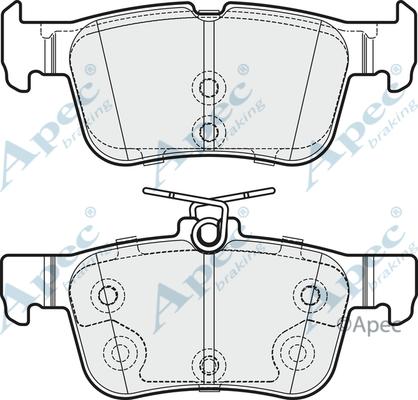 APEC PAD1960 - Kit de plaquettes de frein, frein à disque cwaw.fr