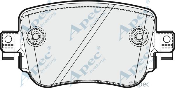 APEC PAD1961 - Kit de plaquettes de frein, frein à disque cwaw.fr