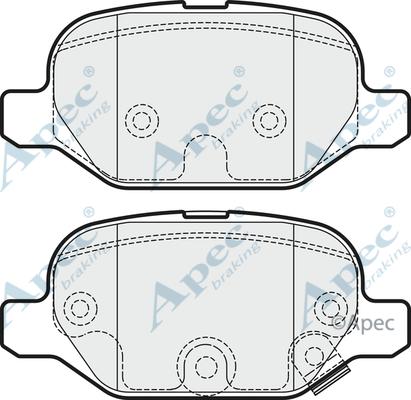 APEC PAD1906 - Kit de plaquettes de frein, frein à disque cwaw.fr