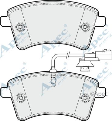 APEC PAD1900 - Kit de plaquettes de frein, frein à disque cwaw.fr