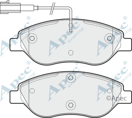 APEC PAD1912 - Kit de plaquettes de frein, frein à disque cwaw.fr