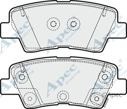 APEC PAD1989 - Kit de plaquettes de frein, frein à disque cwaw.fr