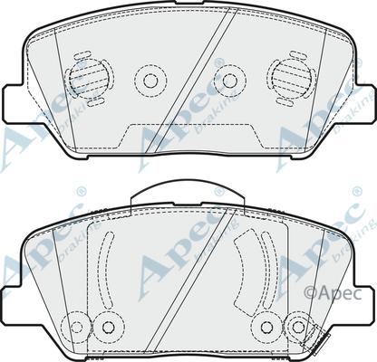 APEC PAD1980 - Kit de plaquettes de frein, frein à disque cwaw.fr