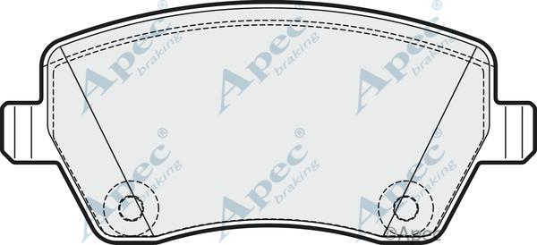 APEC PAD1983 - Kit de plaquettes de frein, frein à disque cwaw.fr