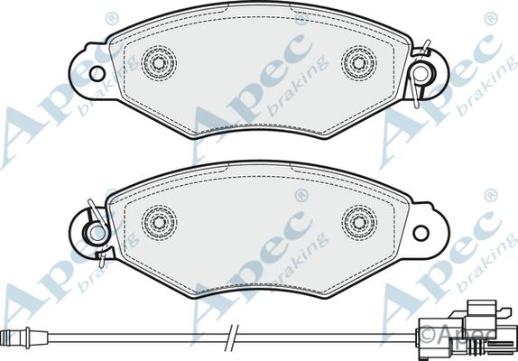 APEC PAD1982 - Kit de plaquettes de frein, frein à disque cwaw.fr