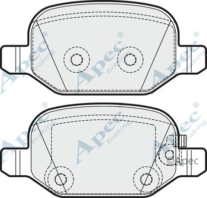 APEC PAD1923 - Kit de plaquettes de frein, frein à disque cwaw.fr