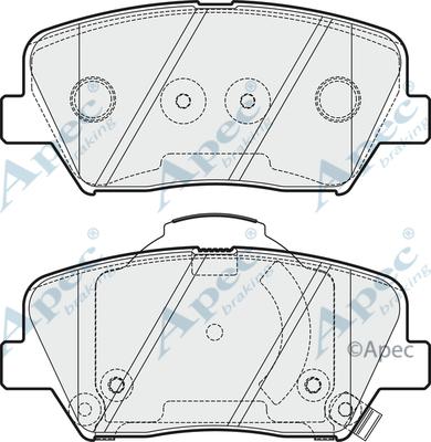 APEC PAD1979 - Kit de plaquettes de frein, frein à disque cwaw.fr
