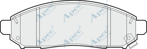 APEC PAD1490 - Kit de plaquettes de frein, frein à disque cwaw.fr