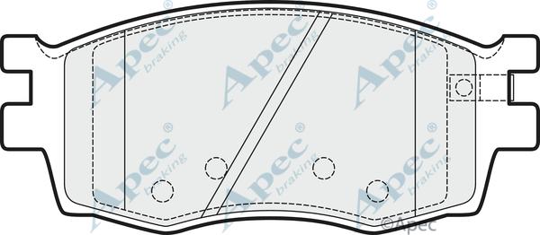 APEC PAD1491 - Kit de plaquettes de frein, frein à disque cwaw.fr