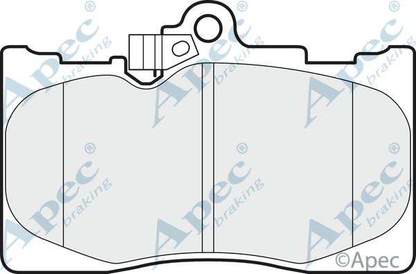 APEC PAD1493 - Kit de plaquettes de frein, frein à disque cwaw.fr