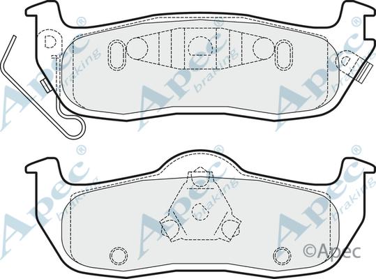 APEC PAD1492 - Kit de plaquettes de frein, frein à disque cwaw.fr