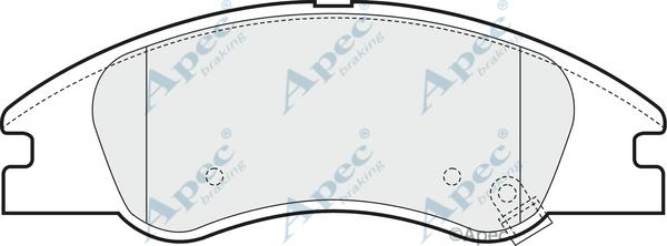 APEC PAD1449 - Kit de plaquettes de frein, frein à disque cwaw.fr