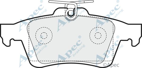 APEC PAD1444 - Kit de plaquettes de frein, frein à disque cwaw.fr