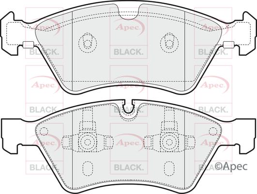 APEC PAD1441B - Kit de plaquettes de frein, frein à disque cwaw.fr