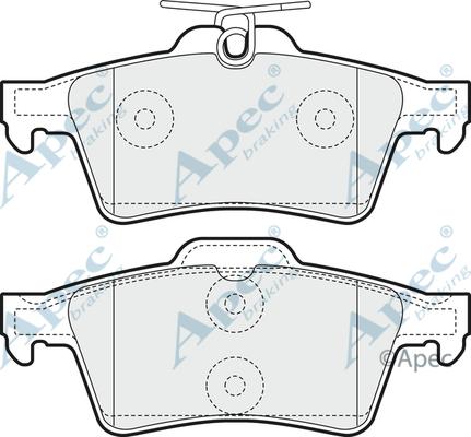 APEC PAD1448 - Kit de plaquettes de frein, frein à disque cwaw.fr