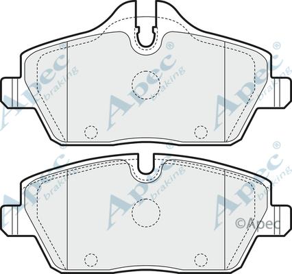 APEC PAD1443 - Kit de plaquettes de frein, frein à disque cwaw.fr